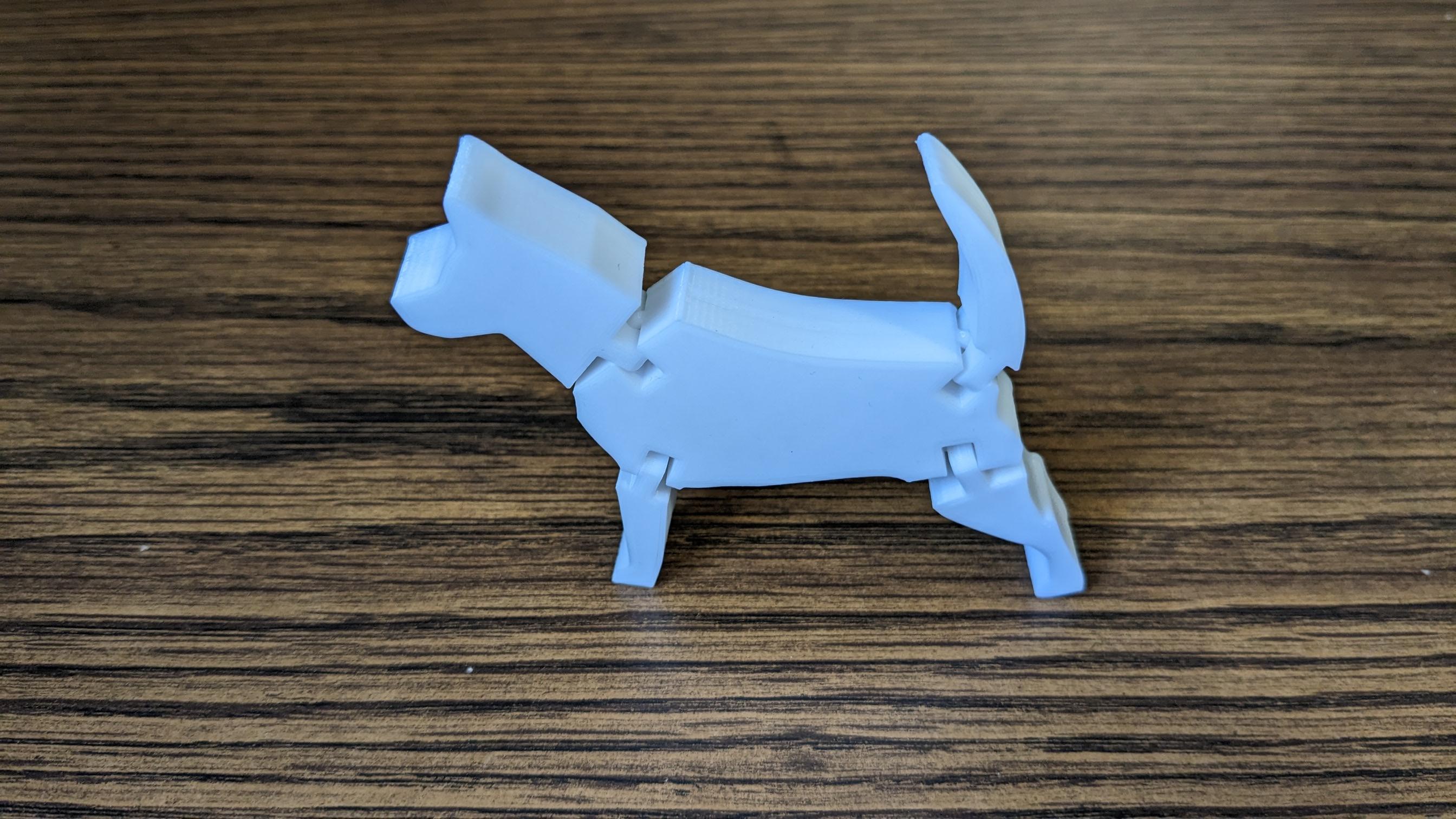 Simple Print In Place Dog 3d model