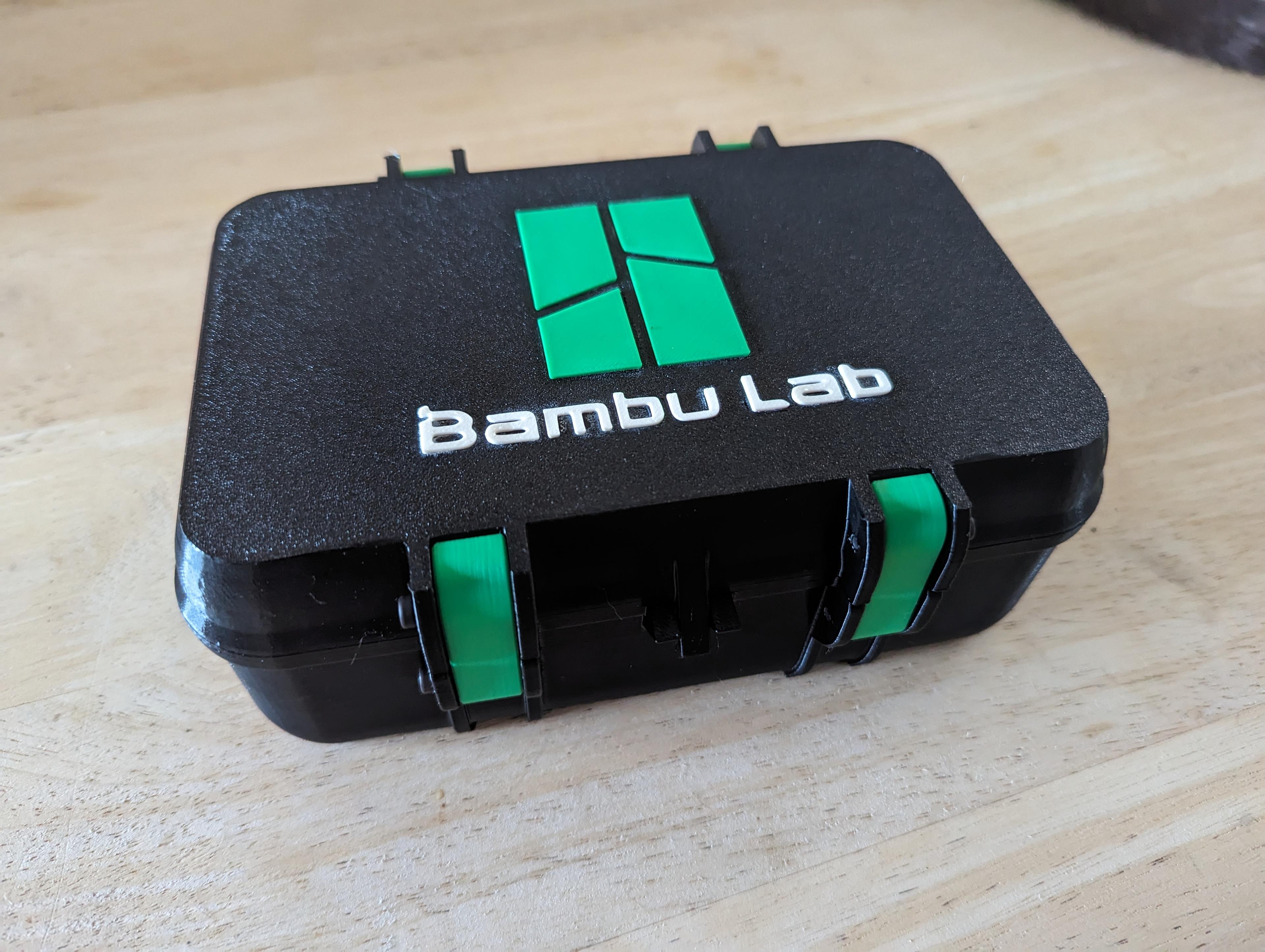 Remix of Bambu labs Tool Box with separate logo for gluing 3d model