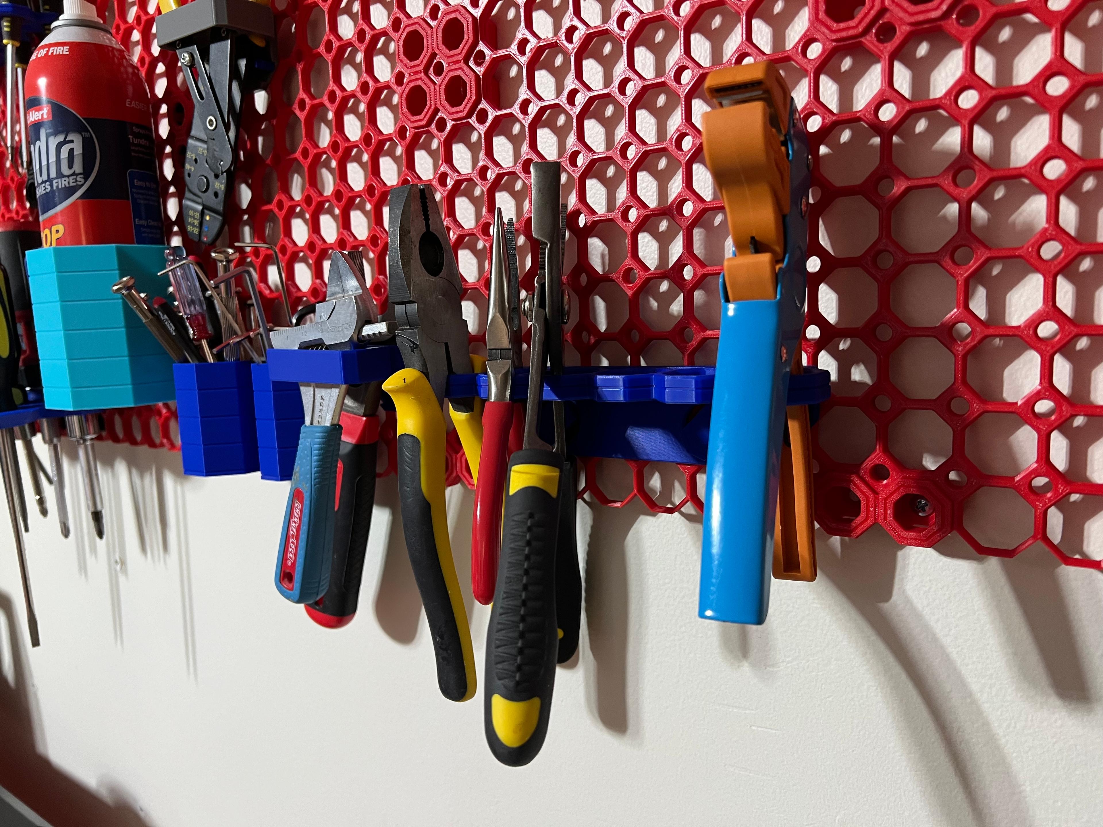 Multiboard Plier, Wire Stripper, and other Tools Holder Array 3d model