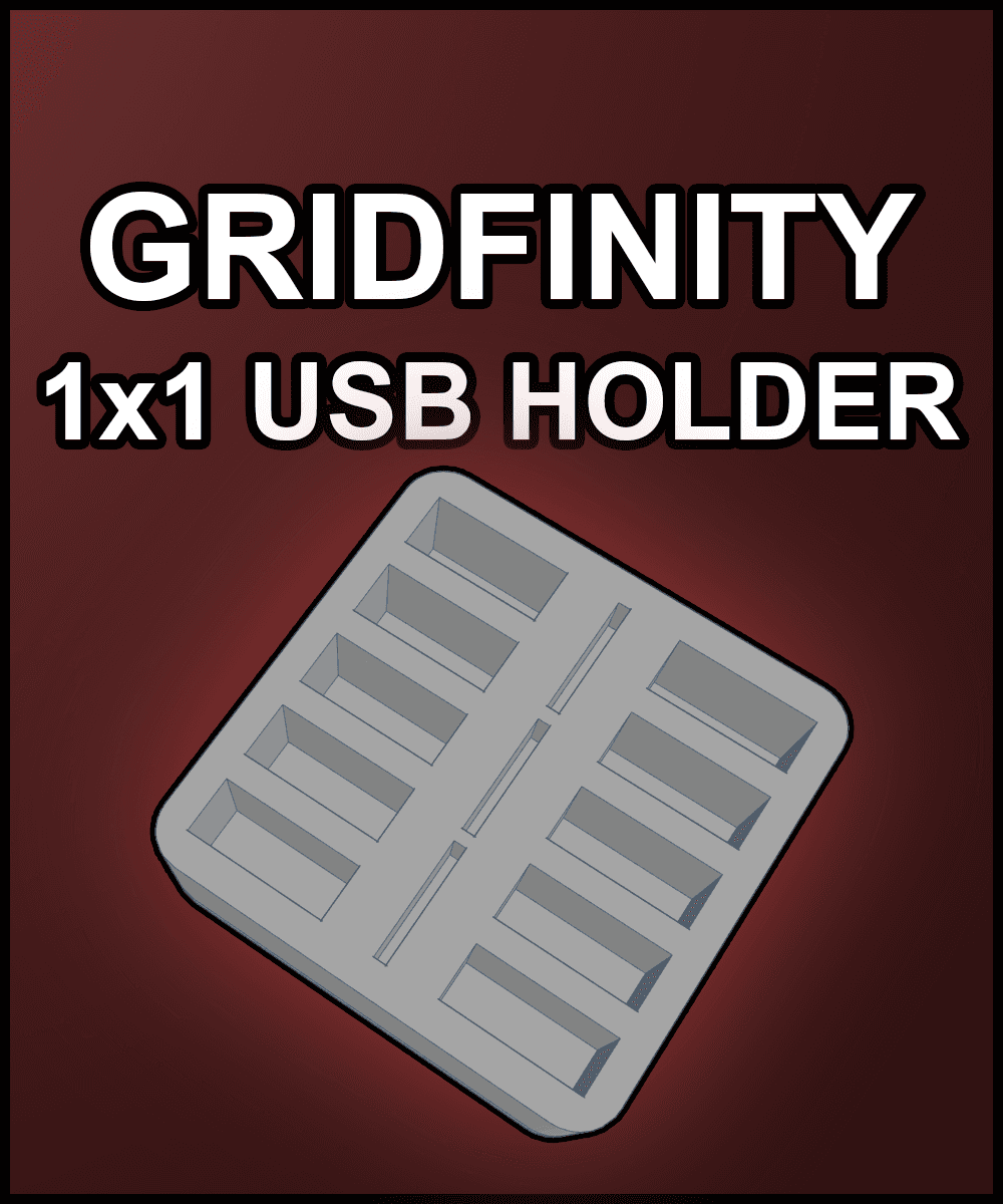 Gridfinity USB & Micro SD Holder 3d model