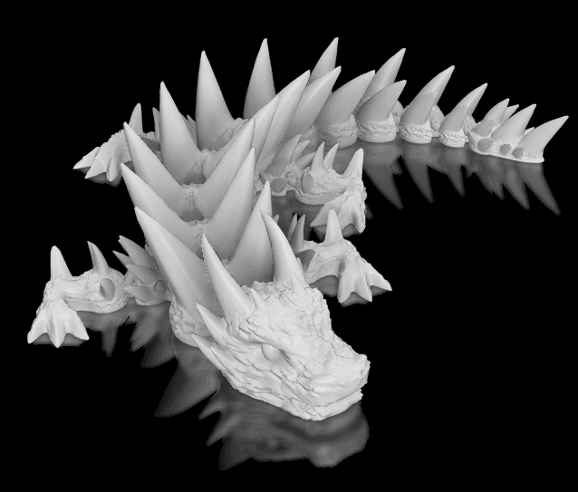 Articulated Bonespike Dragon (Gen. 3) 3d model