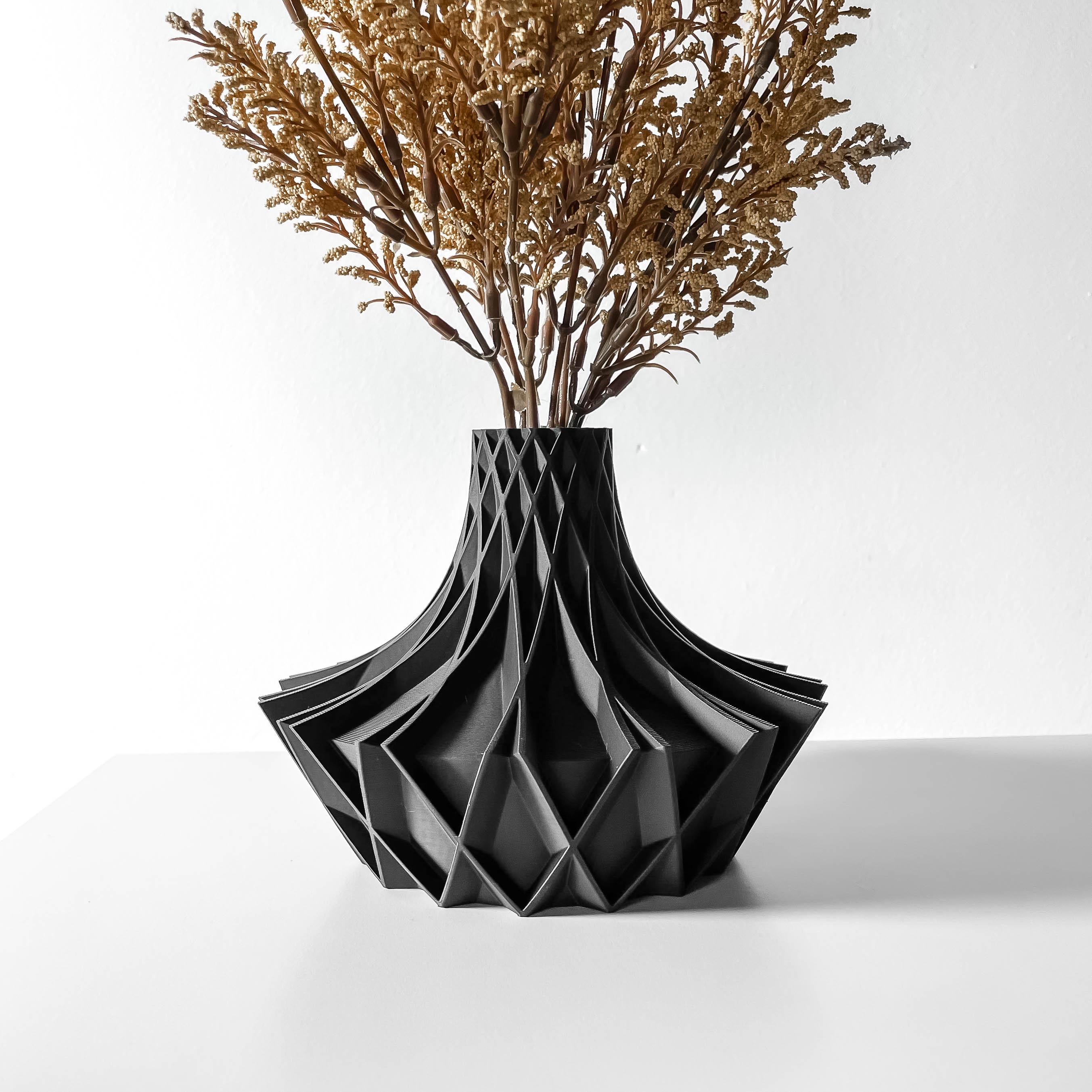 The Arkan Short Vase, Modern and Unique Home Decor for Dried and Preserved Flower Arrangement 3d model