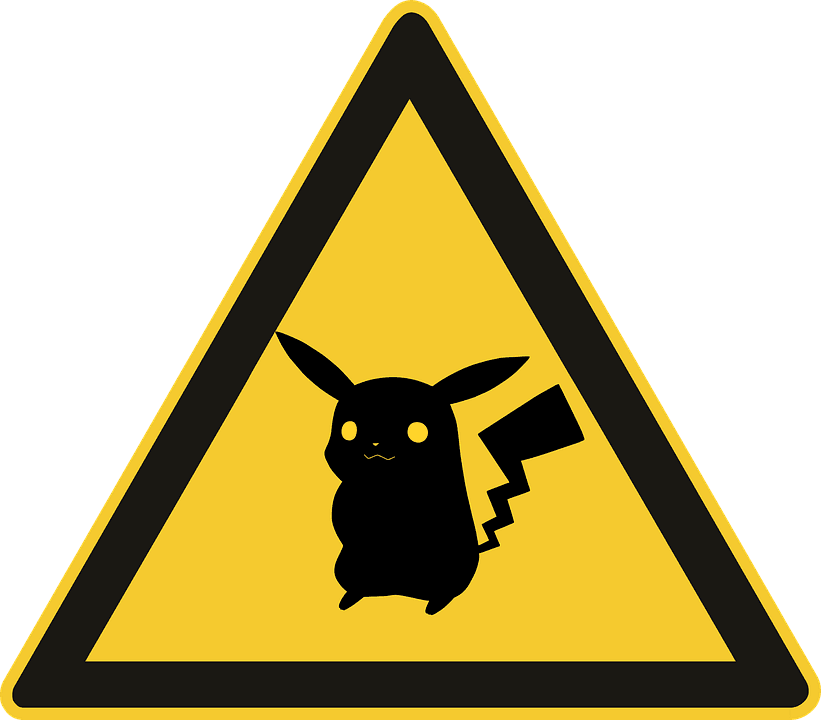 Danger High Voltage pikachu Pokemon Cartoon 2D Art.stl 3d model