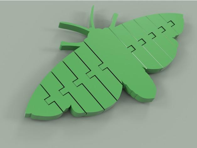Flexi Articulated Moth 3d model