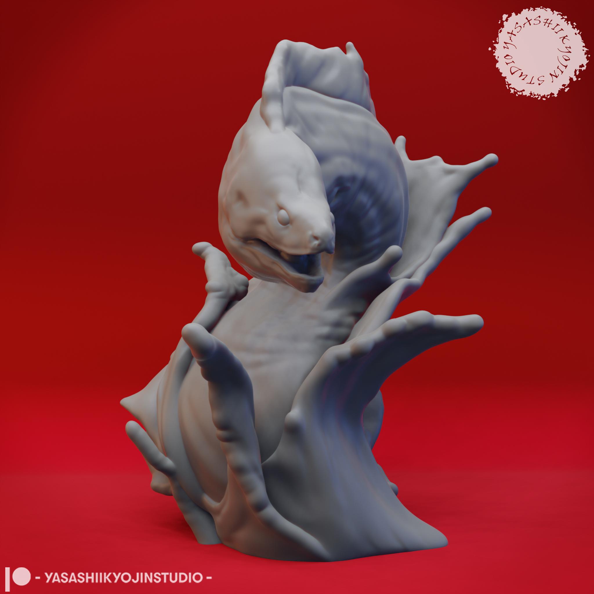 Water Elemental - Tabletop Miniature (Pre-Supported) 3d model