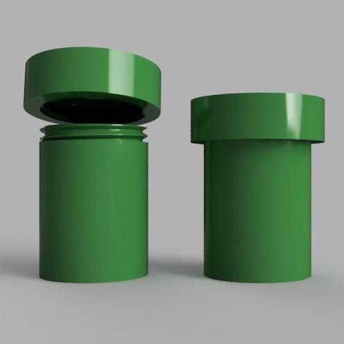 super mario warp pipe container 3d model
