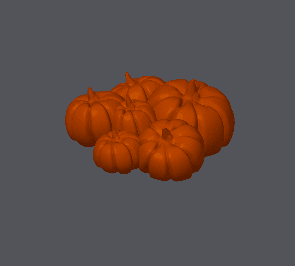 Organically shaped Pumpkin Patch 3d model