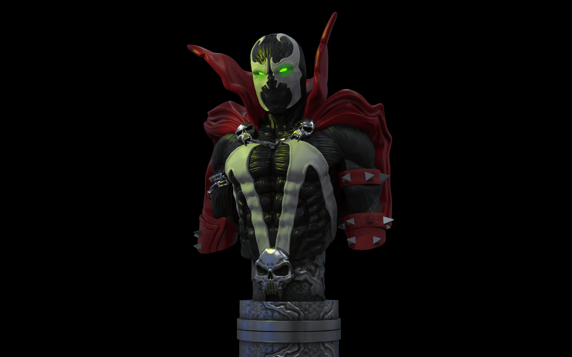 Spawn Bust (Pre-Supported) 3d model
