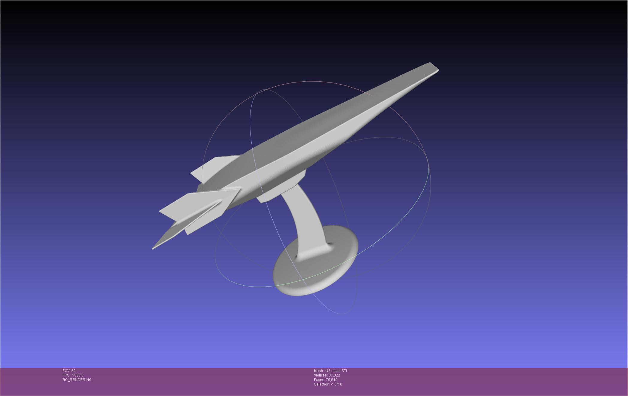 NASA X-43 Scramjet Experimental Plane Printable Miniature 3D 3d model