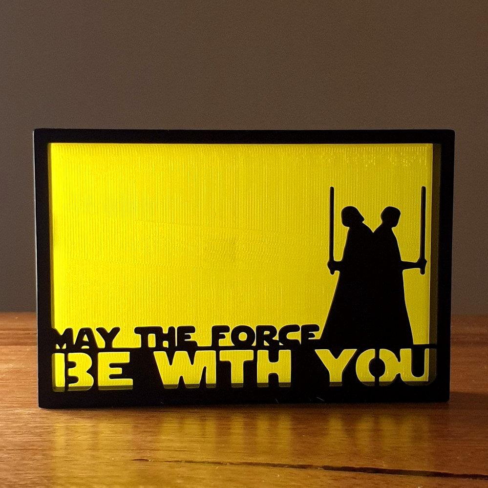 Star Wars Force Be With You Silhouette 3d model