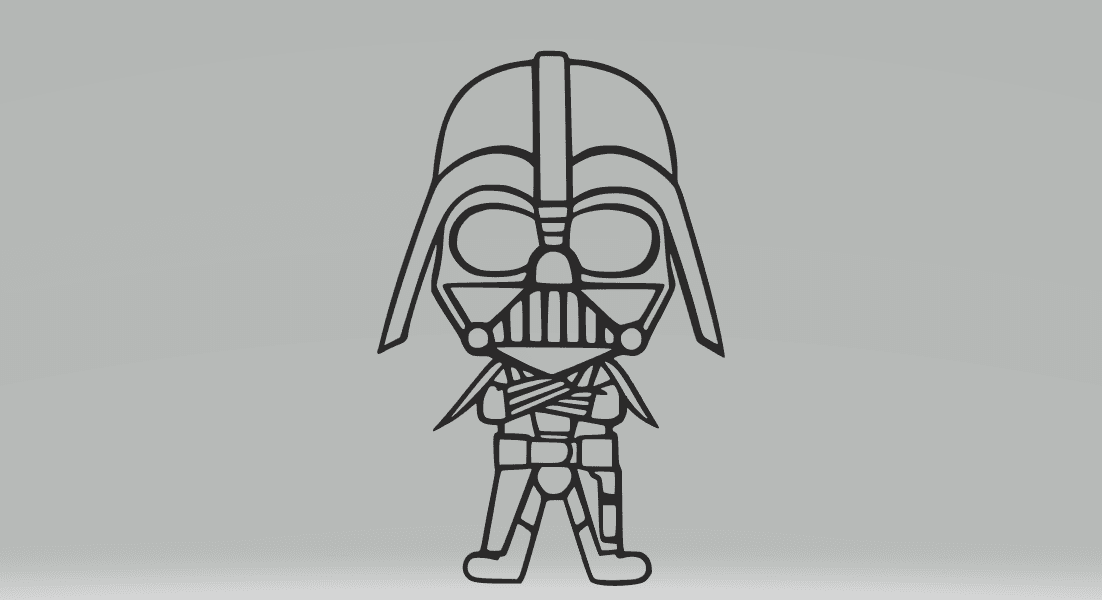 Darth Vader Star Wars -Art 2D.stl 3d model
