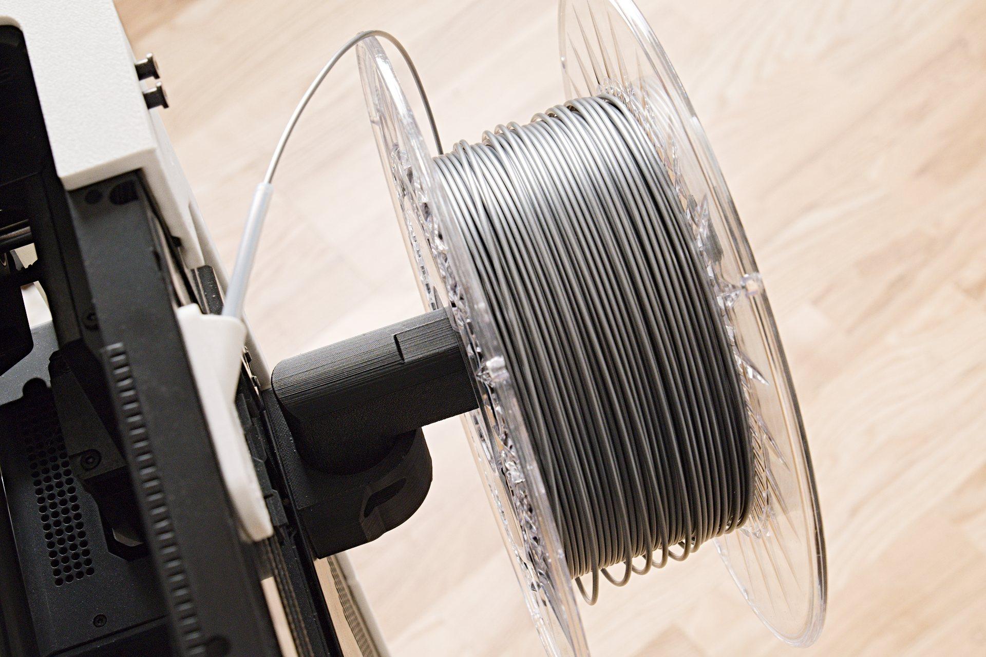 Foldable filament spool holder for Bambu Lab P1P  with spring hinge . #ThangsBambuContest 3d model