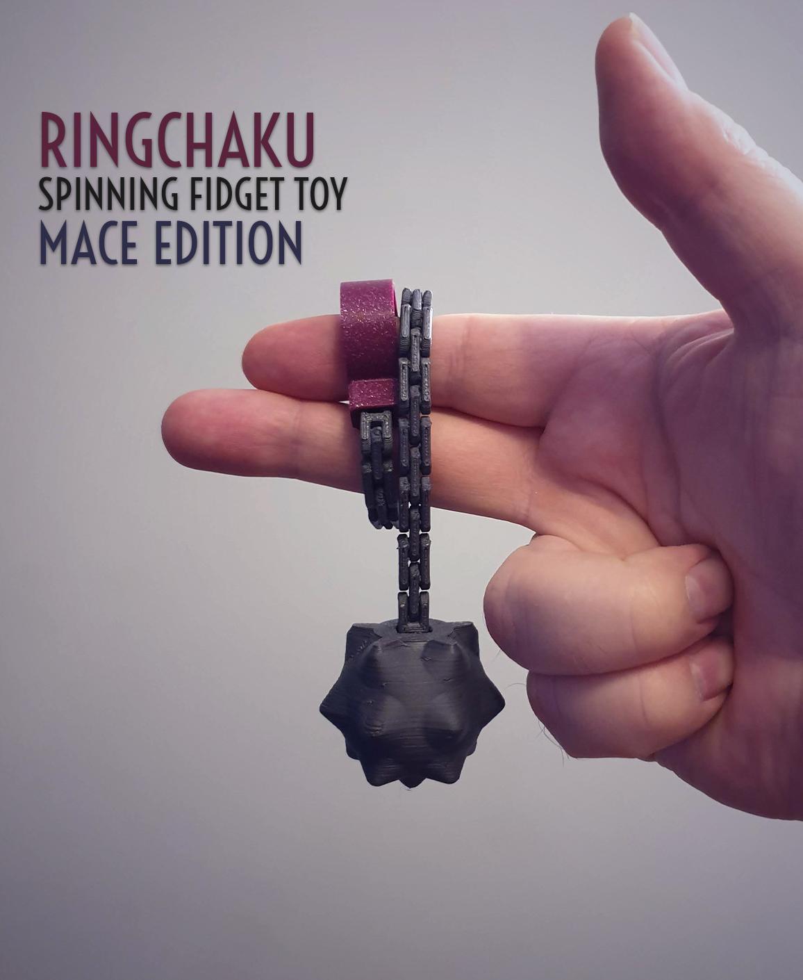 Ringchaku Spinning Fidget Toy - Mace Edition 3d model