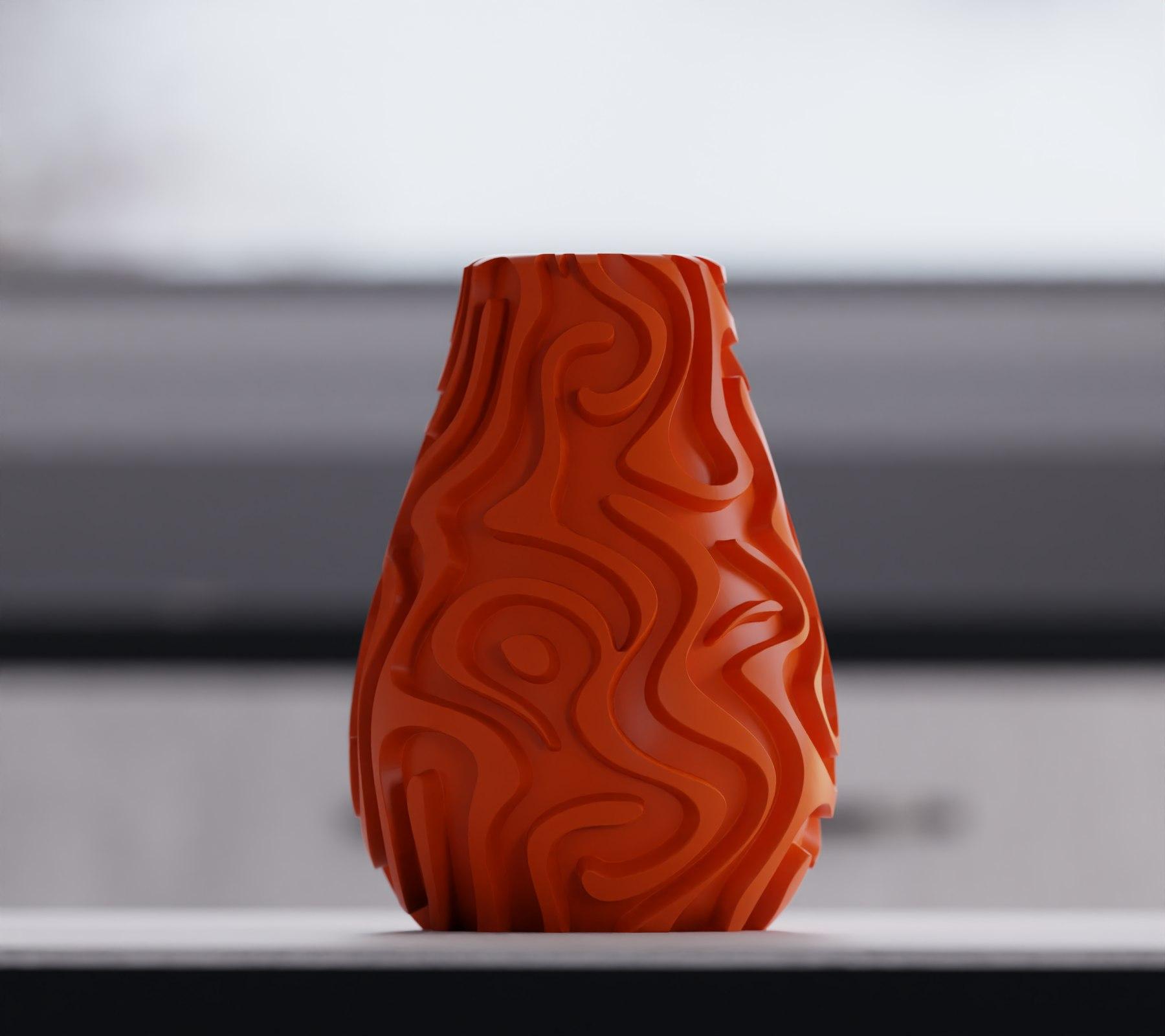 Swirl Pattern Vase 3d model