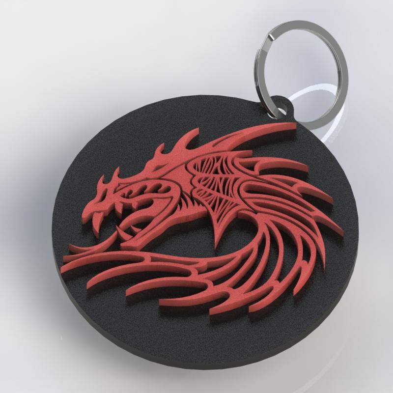 Dragon Keychain 1 3d model