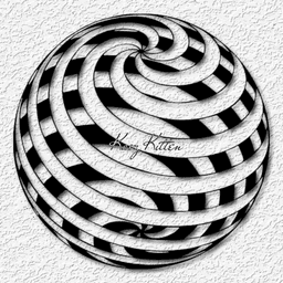 spiral sphere wall art optical illusion globe home decor 3d model