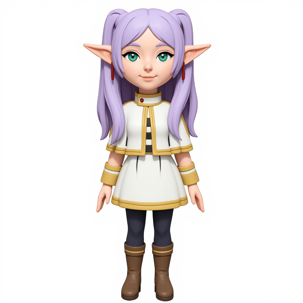 Frieren - Beyond Journey's End | Elf Mage with Staff 3D Model 3d model