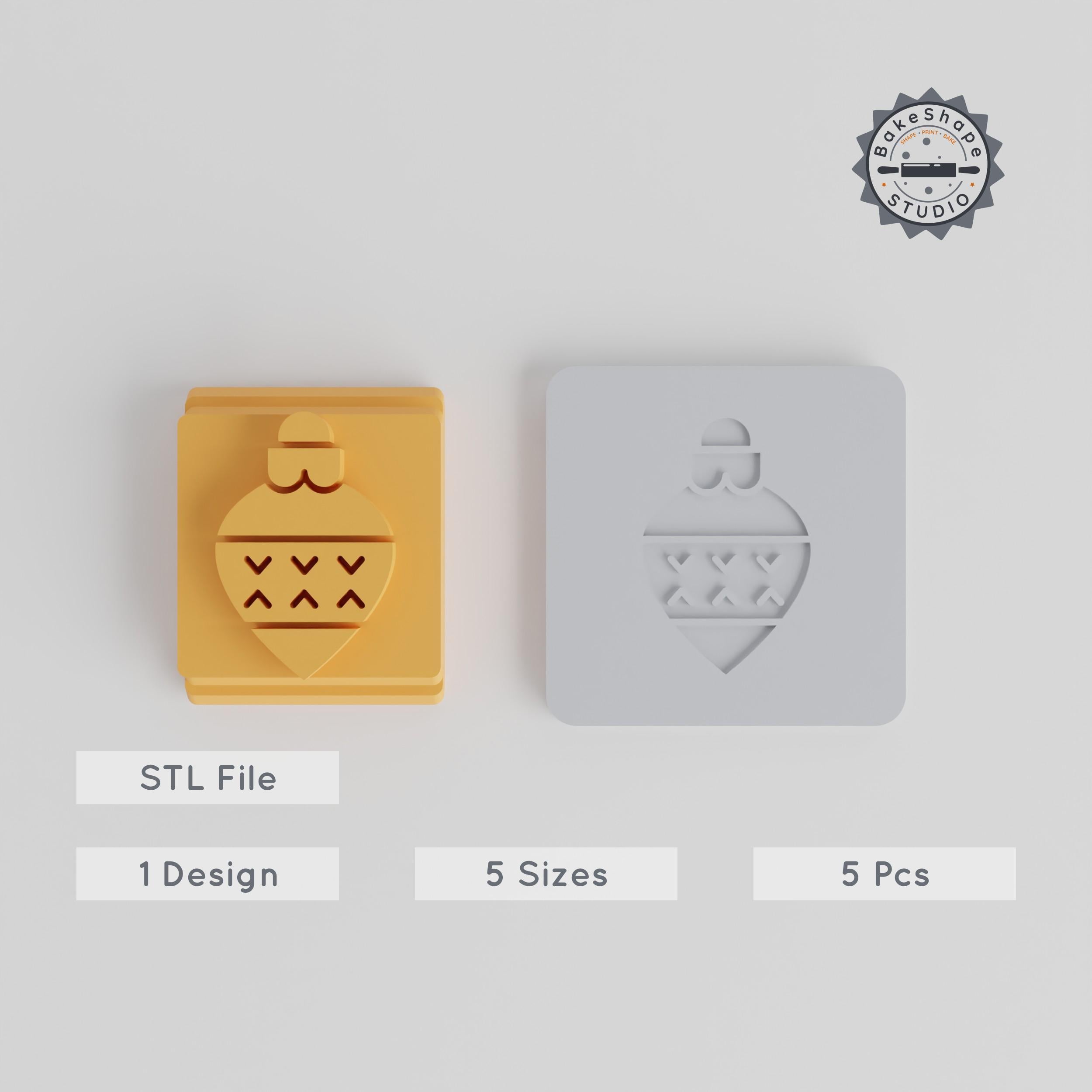 Christmas Stamp Tile Set, 20-40mm, Perfect for Clay, Cookies & Fondant, Festive Ornament & Holiday Tree Designs PRODUCT_3530 3d model