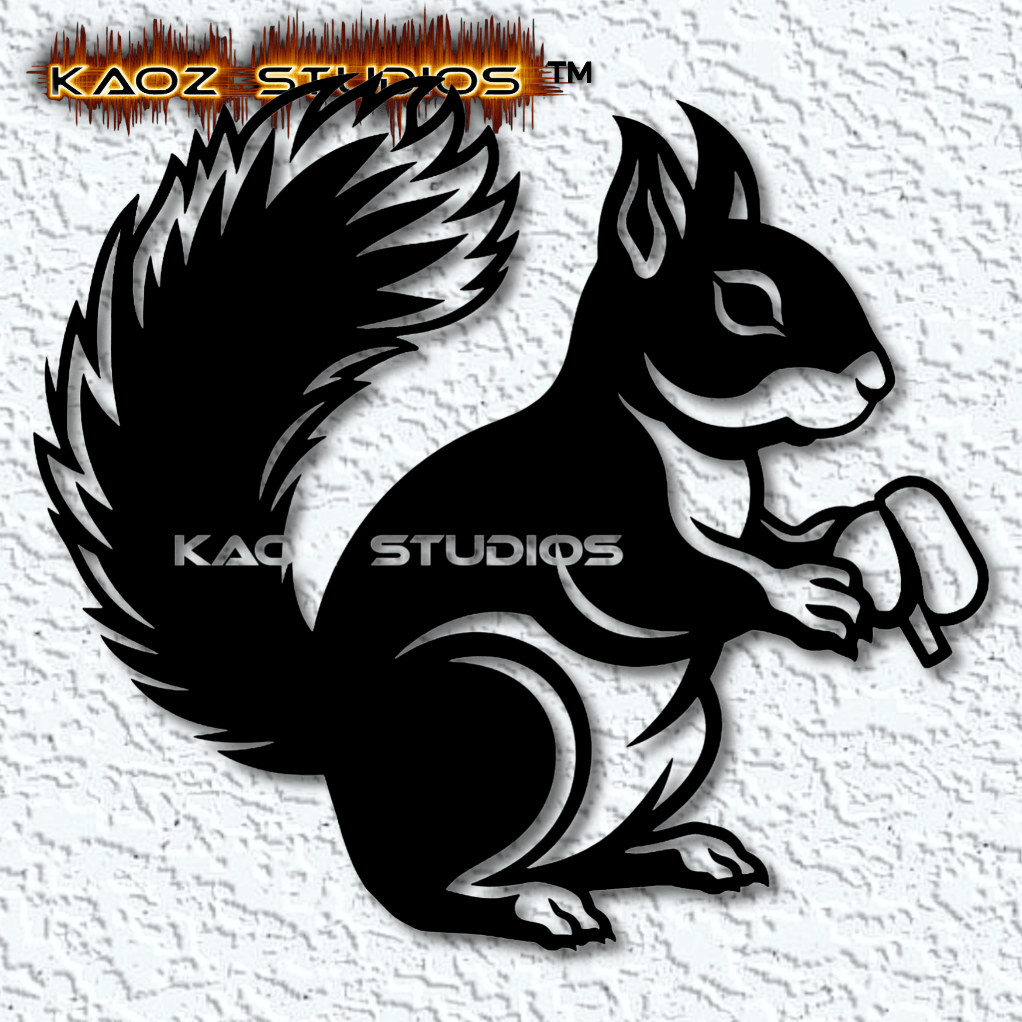 squirrel with acorn woodland animal wall decor 2d animal wall art 3d model