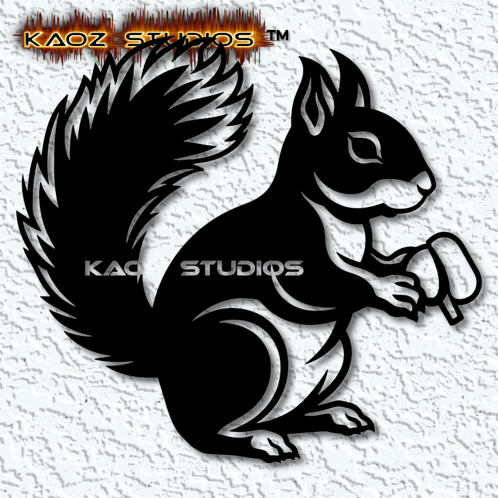 squirrel with acorn woodland animal wall decor 2d animal wall art 3d model