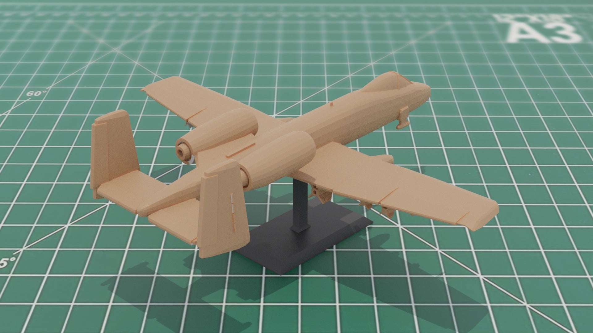 A-10 Warthog USAF Attack Jet 3D Printer STL File 3d model