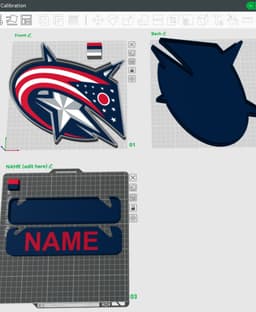 Columbus Blue Jackets Sign – LED Strip Compatible 3d model