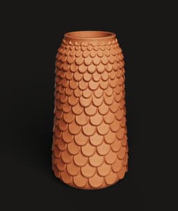Dragon Scale Vase | Decorative Art Nouveau Planter 3d model