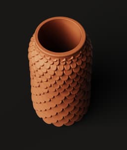 Dragon Scale Vase | Decorative Art Nouveau Planter 3d model