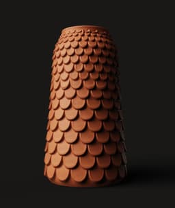 Dragon Scale Vase | Decorative Art Nouveau Planter 3d model
