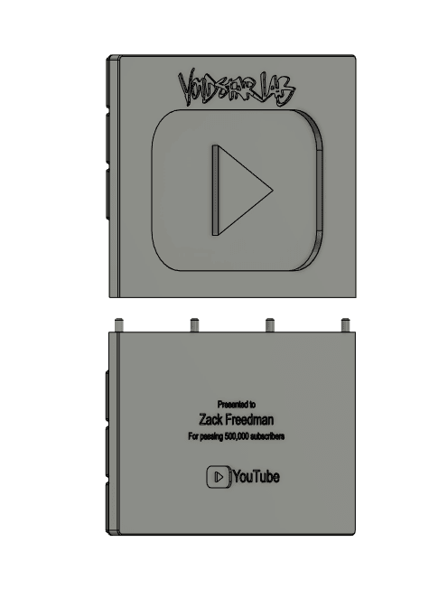 500k gridfinity plaque 3d model