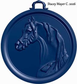 Majestic Arabian Stallion Medallion 3d model