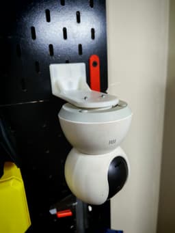 Xiaomi 360 camera mount for ikea Skadis pegboard 3d model
