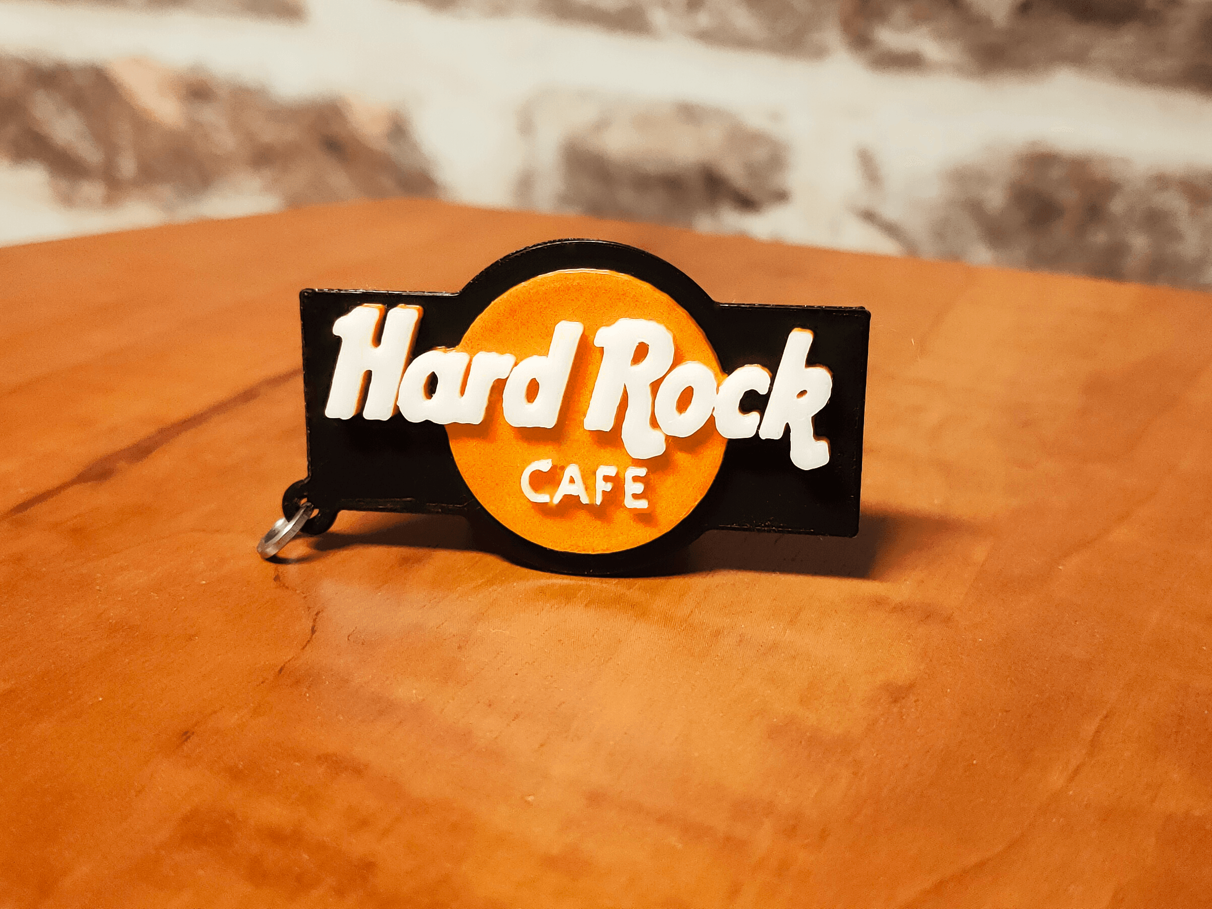 Hard Rock Cafe Rome keychain, dogtag, earring 3d model