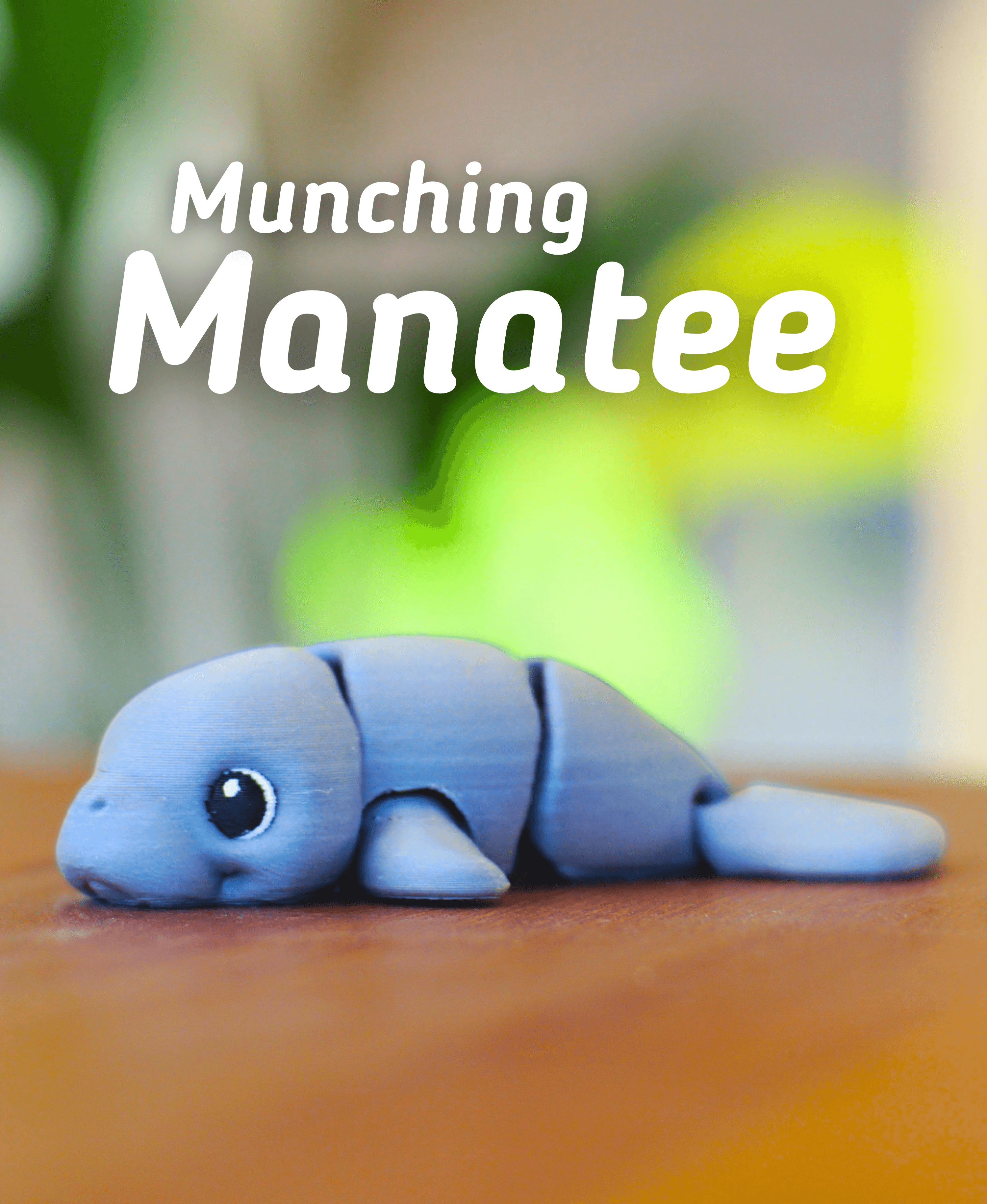 Munching Manatee - Articulated fidget Manatee 3d model