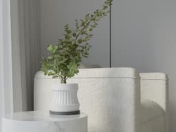 Planter with Tray — Modern Indoor Garden Decor 3d model