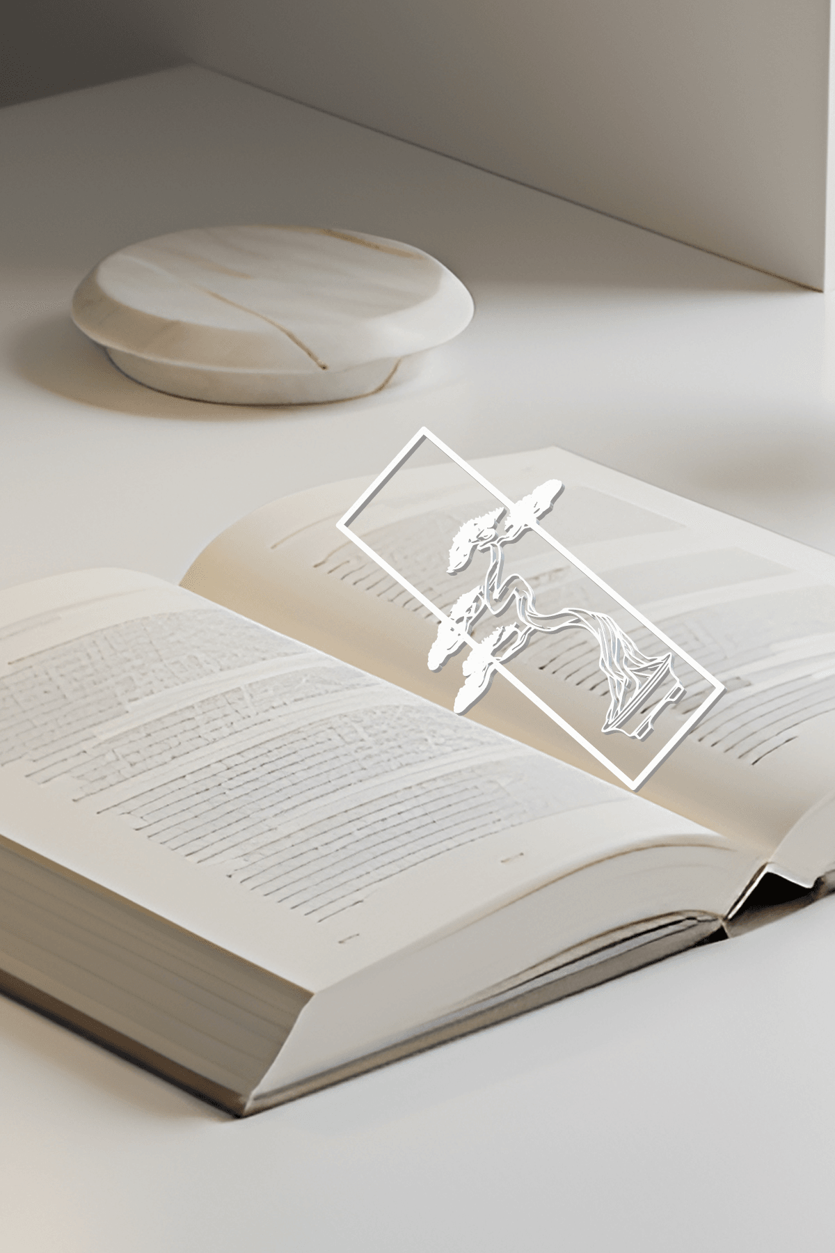 Bonsai Tree Bookmark, Gift Box 3d model