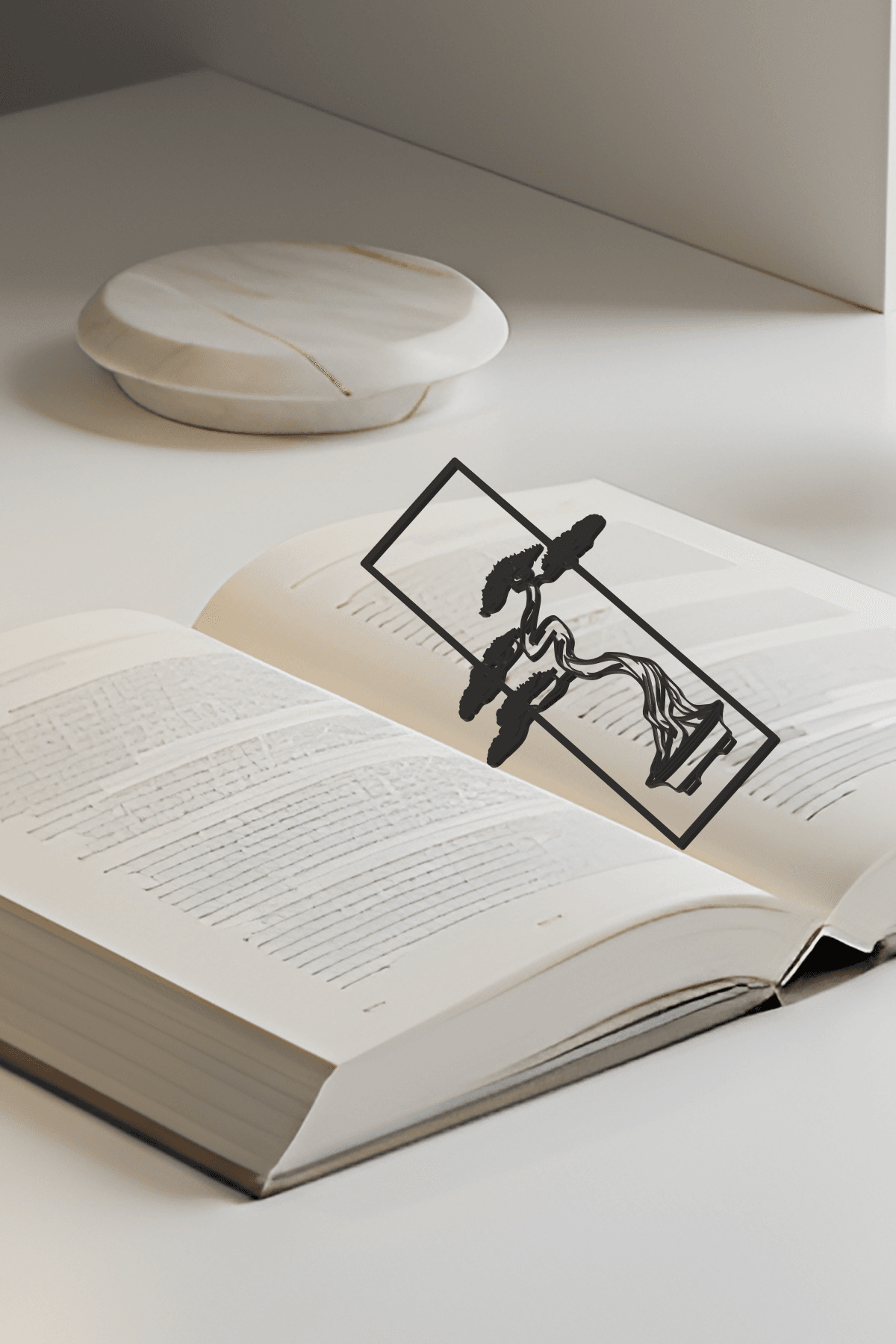 Bonsai Tree Bookmark, Gift Box 3d model
