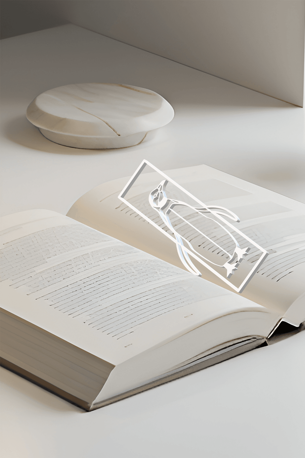 Penguin Bookmark, Creativity Bookmark, Gift Idea 3d model