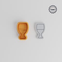 Wine Glass Shape Cutter & Stamp Set, Perfect for Cookies & Fondant, S/M/L Sizes, 6 Piece Collection PRODUCT_4984 3d model