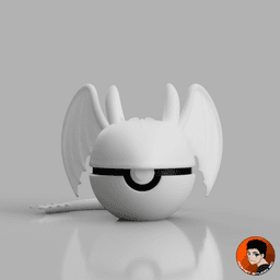 How to train your dragon - Light Fury Pokeball 3d model