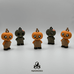 Zombie Pumpkin Flexi 3d model