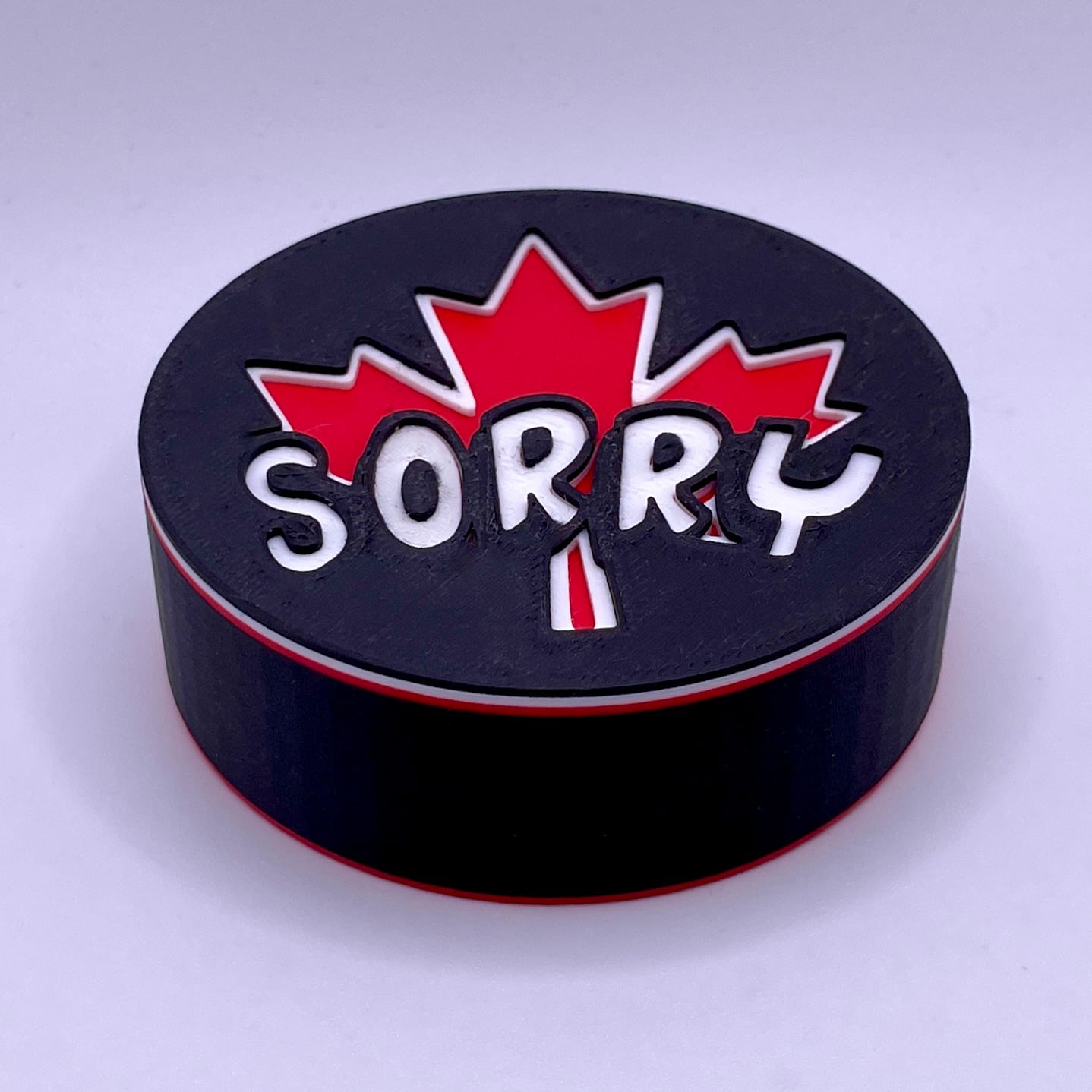 Hockey Puck "Sorry" Canadian Version 3d model