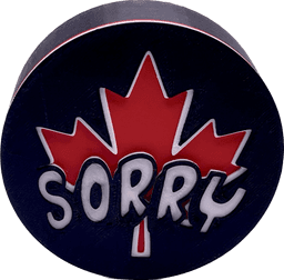 Hockey Puck "Sorry" Canadian Version 3d model