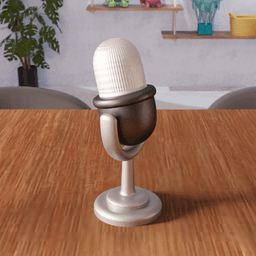 Vintage Retro Studio Microphone - Desktop Decor Series 3d model