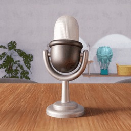 Vintage Retro Studio Microphone - Desktop Decor Series 3d model