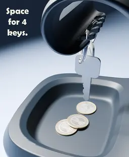 Key Tray with Hook โ Key Holder & Coin Dish 3d model