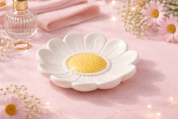 Daisy Jewelry Dish STL – Cute Flower Trinket Dish for Rings & Earrings 3d model