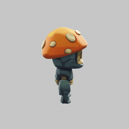 Mushroom Skeleton Warrior - Stylized 3D Character Model 3d model