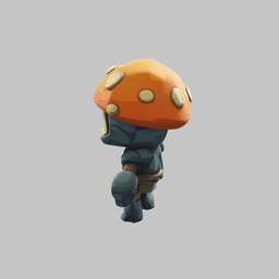 Mushroom Skeleton Warrior - Stylized 3D Character Model 3d model