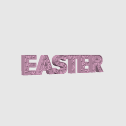 EASTER Letters STL-Easter Bunny Letter Set-Table Centerpiece-Decor 3d model